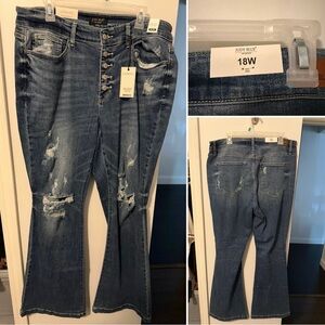 Judy Blue Women's Flare Distressed Denim Jeans